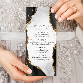 Menu de Agitação de Cinza, Dourada e Preta