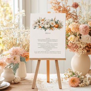 menu de arranjo floral boho outono
