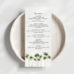 Menu de Árvore de Palm de Aquarela de Praia<br><div class="desc">Este é um moderno menu de temas elegantes da praia com um emparelhamento de fontes minimalista e palmeiras de aquarelas. Edite todas as cores de texto e fonte e fundo. As cores das palmeiras não são editáveis // Para itens correspondentes, visite a coleção "KAIA" na loja Sinceramente by Nicole Zazzle....</div>