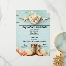 Menu de Bar da Garota Costeira