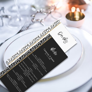 Menu de Bebidas Jantadas de Borda do Elegante Abst