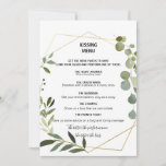 Menu de Beijing de Folhas Verdes Tropicais<br><div class="desc">Este cardápio das folhas verdes tropicais é perfeito para uma simples recepção de casamento. A design apresenta lindas folhas verdes pintadas à mão,  enfeitando um quadro geométrico dourado.</div>