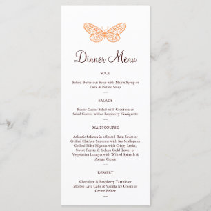 Menu de beijos da borboleta