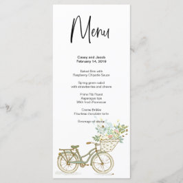 Menu de Bicicleta para Casamento, Aniversário ou E