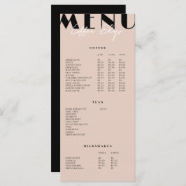 Menu de Café Minimalista Moderno