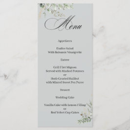 Menu de Caligrafia Elegante Eucalipto