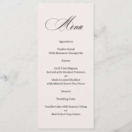 Menu de Caligrafia Formal Elegante