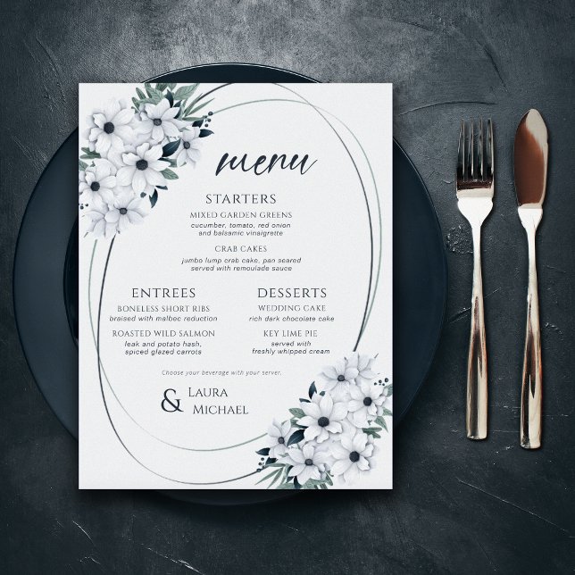 Menu de Casa Floral Elegante (Criador carregado)