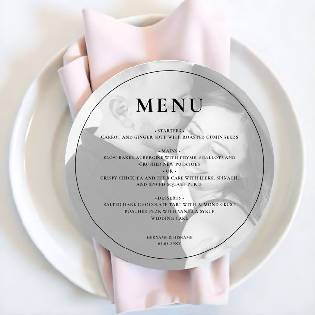 Menu de Casamento Alternativo Mínimo de Foto Perso (Criador carregado)