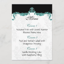 menu de casamento aqua