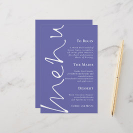 Menu de Casamento Azul do Script de Orçamento