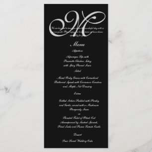 Menu de Casamento Bolinhas do Silver Monogramas
