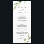 Menu de Casamento Botânico de Folhagem Verde<br><div class="desc">Este Menu Casamento com folhas pintadas de aquarela em vários tons de verde. Para personalização mais avançada deste design,  clique no botão "Personalizar". Itens correspondentes também estão disponíveis.</div>