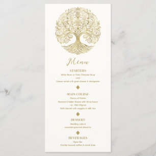 Menu de Casamento Celta Árvore da Vida Creme e Dou