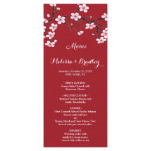 Menu de Casamento Cherry Blossom