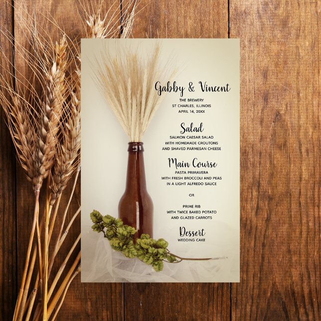 Menu de Casamento com Cabeça de Trigo e Saltos (Criador carregado)