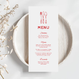 Menu de Casamento com Cujo Portão Imunológico