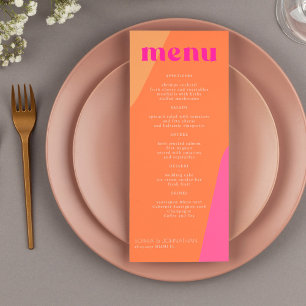Menu de casamento da abstrato de modelo de retro m