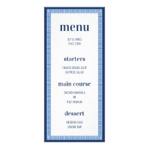 Menu de Casamento da Chave Grega