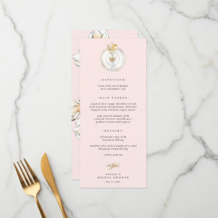 Menu de Casamento da Definição de Mesa Dourada Mag