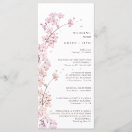 Menu de casamento da Elegante Sakura Branch