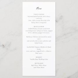 Menu de casamento da paisagem de inverno