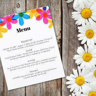 Menu de Casamento da primavera das Flores Hipoteca