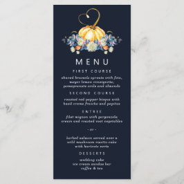 Menu de Casamento de Abóbora Floral