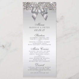 Menu de Casamento de Arco das Sequências de Prata
