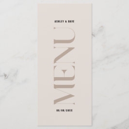 Menu de Casamento de Borda de Cerco Simples Modern