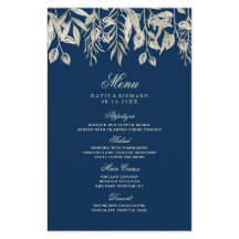 Menu de Casamento de Casamento no inverno Clássico