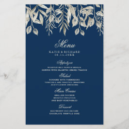 Menu de Casamento de Casamento no inverno Clássico