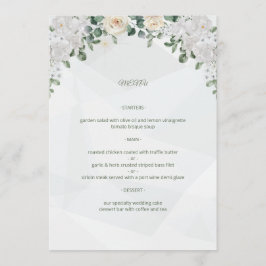 Menu de Casamento de Caso Floral