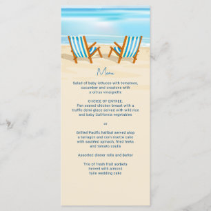 Menu de Casamento de Cheiras de Praia Tropicais
