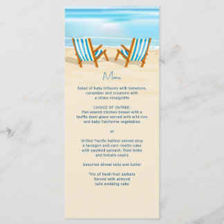 Menu de Casamento de Cheiras de Praia Tropicais