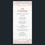 Menu de Casamento de Confetti Dourado e Faixa de A<br><div class="desc">A cor de fundo das faixas pode ser alterada para qualquer cor que você quiser! Basta clicar no botão Personalizar Link e rolar para baixo até a área de cor de fundo para selecionar sua cor personalizada para a parte frontal e traseira do produto. Menus de Casamento de Confetti Dourado...</div>