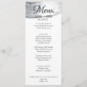 Menu de Casamento de Data de Adição de Nome Simple
