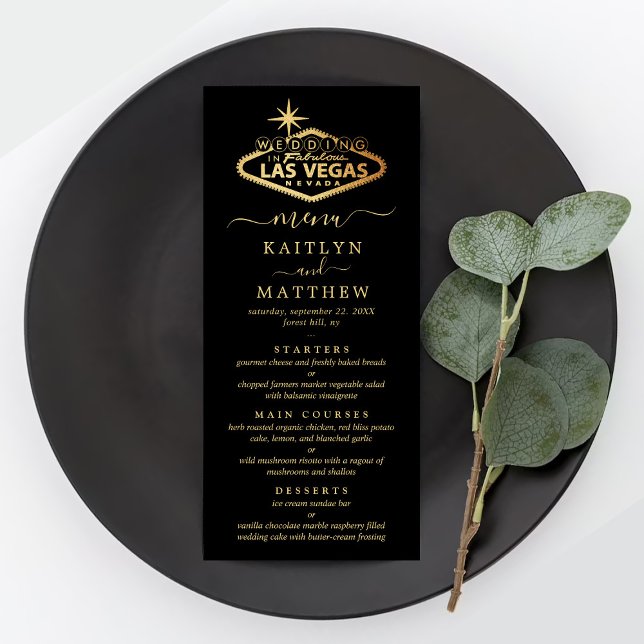 Menu de Casamento de Destino de Las Vegas (Criador carregado)
