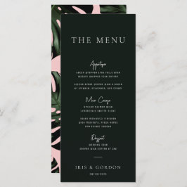 Menu de Casamento de Destino Verde Verde Tropical