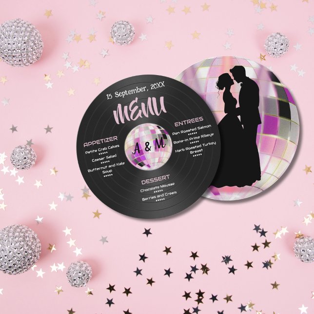 Menu de Casamento de Disco Personalizável (Criador carregado)