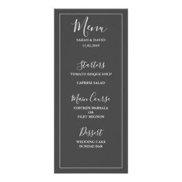 Menu de Casamento de Elegância Simples