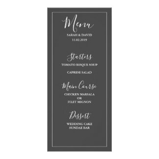 Menu de Casamento de Elegância Simples