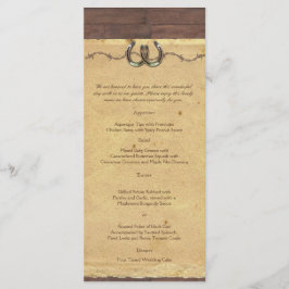 Menu de Casamento de Ferraduras Feridas Barbed