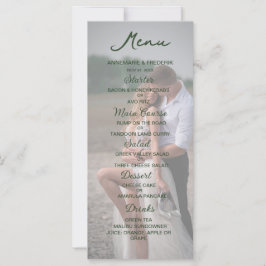 Menu de Casamento de Fotografias Elegante