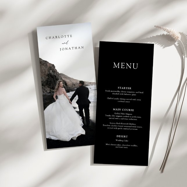 Menu de casamento de fotos modernas minimalistas n (Criador carregado)