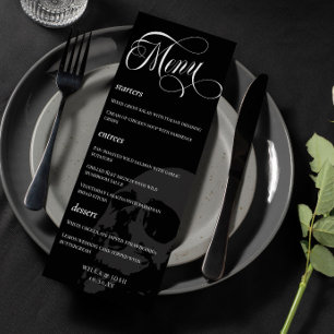 Menu de Casamento de Góticos de Script Lindos do C