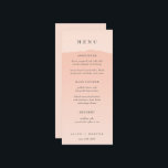 Menu de Casamento de Gradiente de Blush Elegante<br><div class="desc">Este simples cardápio de casamento cor-de-rosa vai adicionar um toque de elegância à sua decoração de Festa de casamento. Todo texto é editável,  basta clicar em 'Personalizar este modelo'. Também estão disponíveis itens correspondentes,  incluindo a suíte de Convite de Casamento.</div>