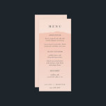 Menu de Casamento de Gradiente de Blush Elegante<br><div class="desc">Este simples cardápio de casamento cor-de-rosa vai adicionar um toque de elegância à sua decoração de Festa de casamento. Todo texto é editável,  basta clicar em 'Personalizar este modelo'. Também estão disponíveis itens correspondentes,  incluindo a suíte de Convite de Casamento.</div>