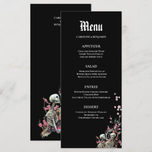 Menu de Casamento de Halloween Elegante