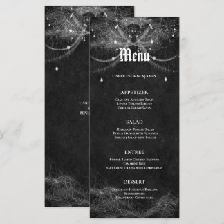 Menu de Casamento de Halloween Elegante